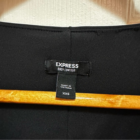 Express Black Bodycontour Short Sleeve Sheath Dress - XXS - Picture 8 of 9